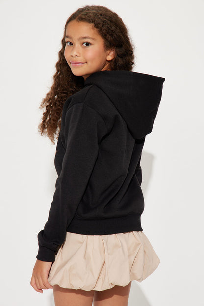 Mini God Got Me Fleece Hoodie - Black