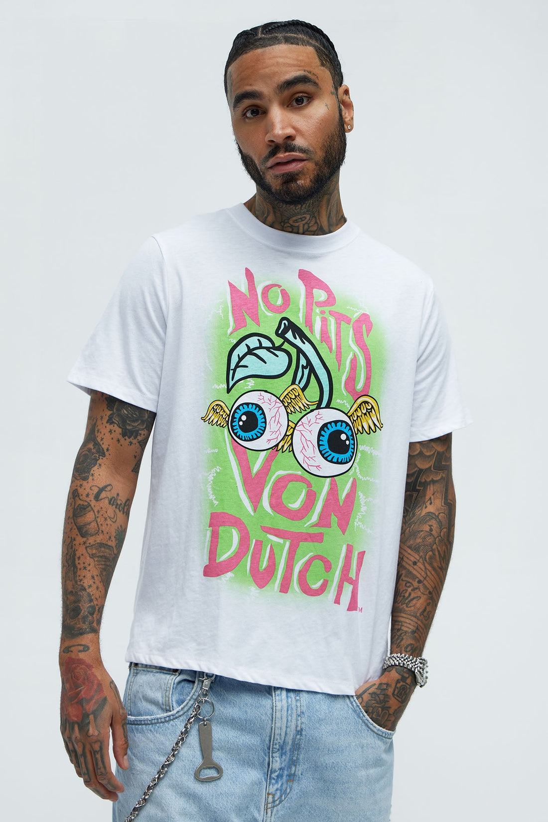 Von Dutch No Pits Short Sleeve Tee - White