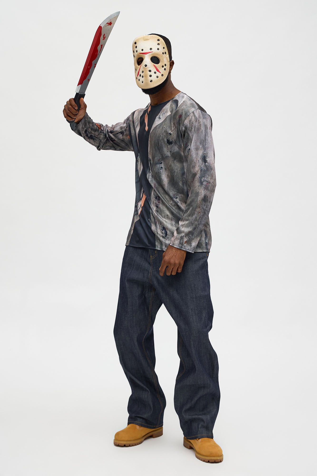 Jason Voorhees 2 Piece Costume Set - Grey