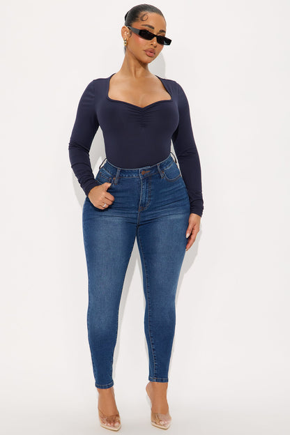 San Diego Sculpting High Rise Stretch Skinny Jeans - Dark Wash
