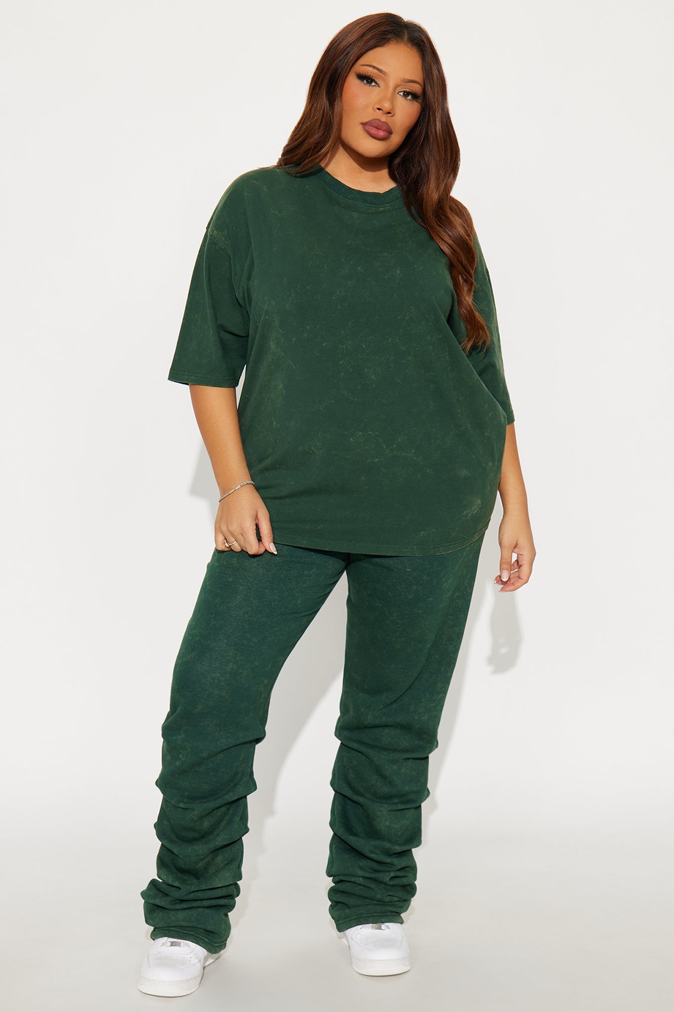 The Original Washed Fleece Pant Set - Hunter