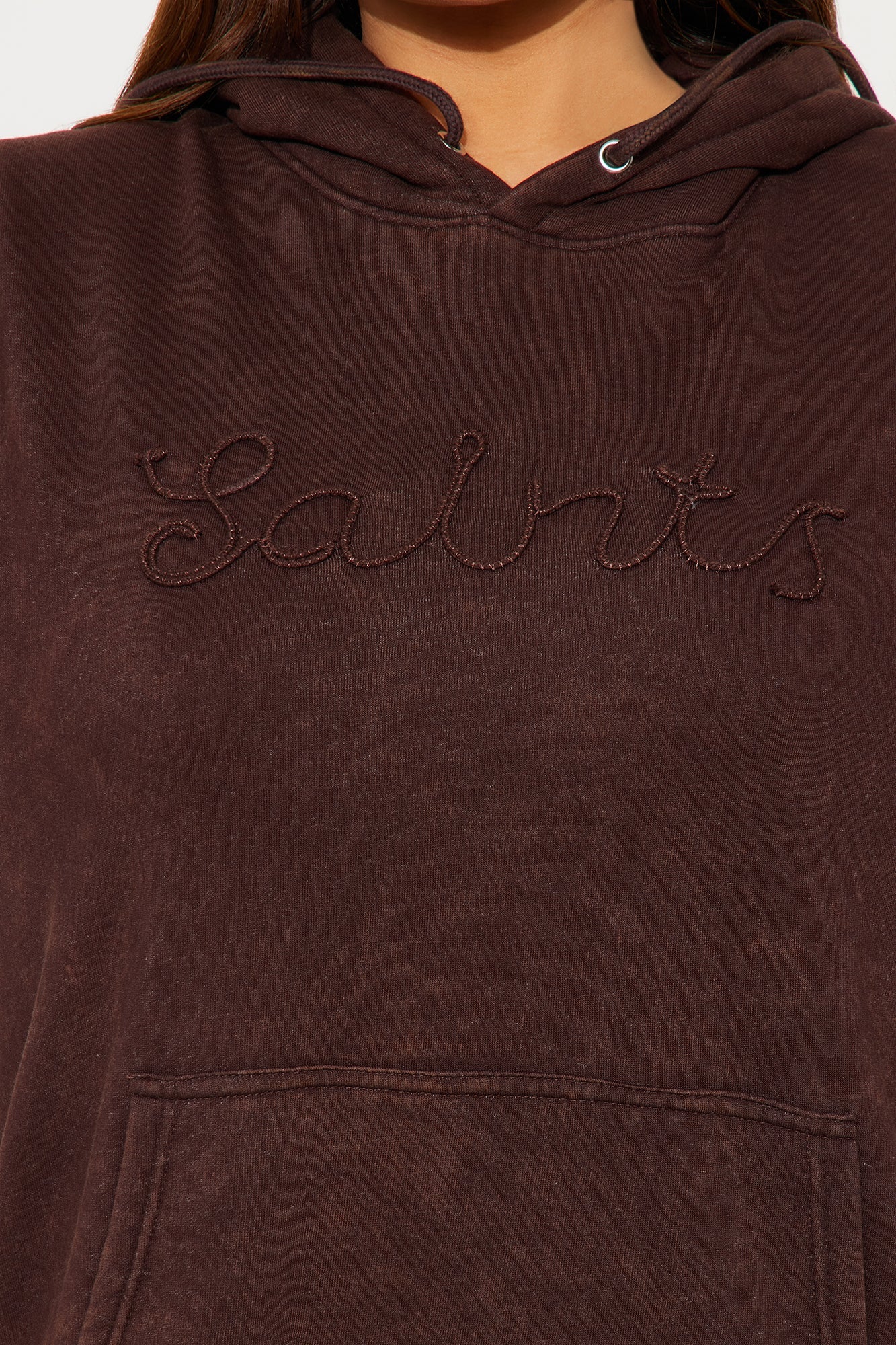 Like A Saint Fleece Flare Leg Pant Set - Brown