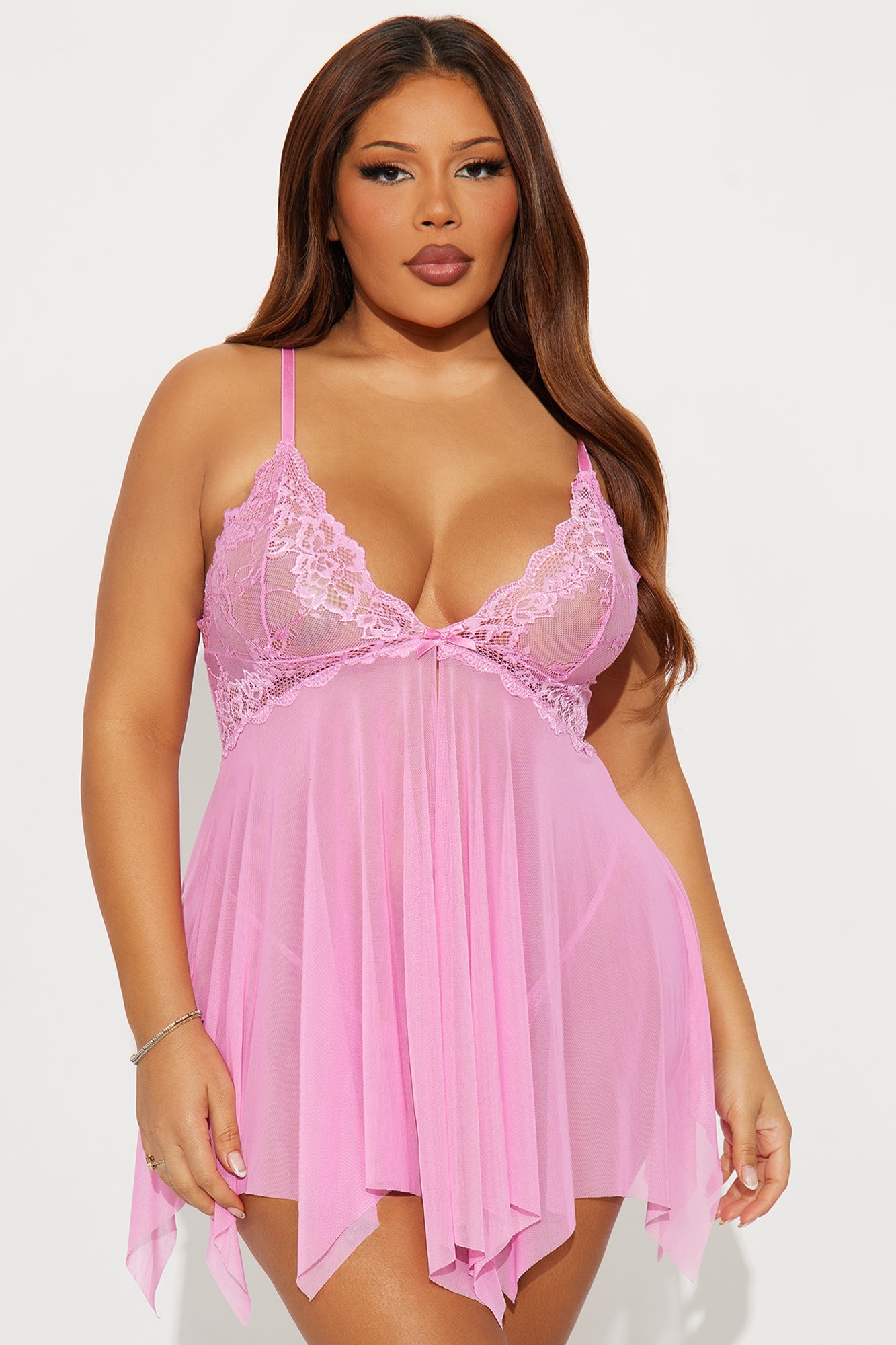 Tired Of Teasing Flyaway Babydoll - Pink