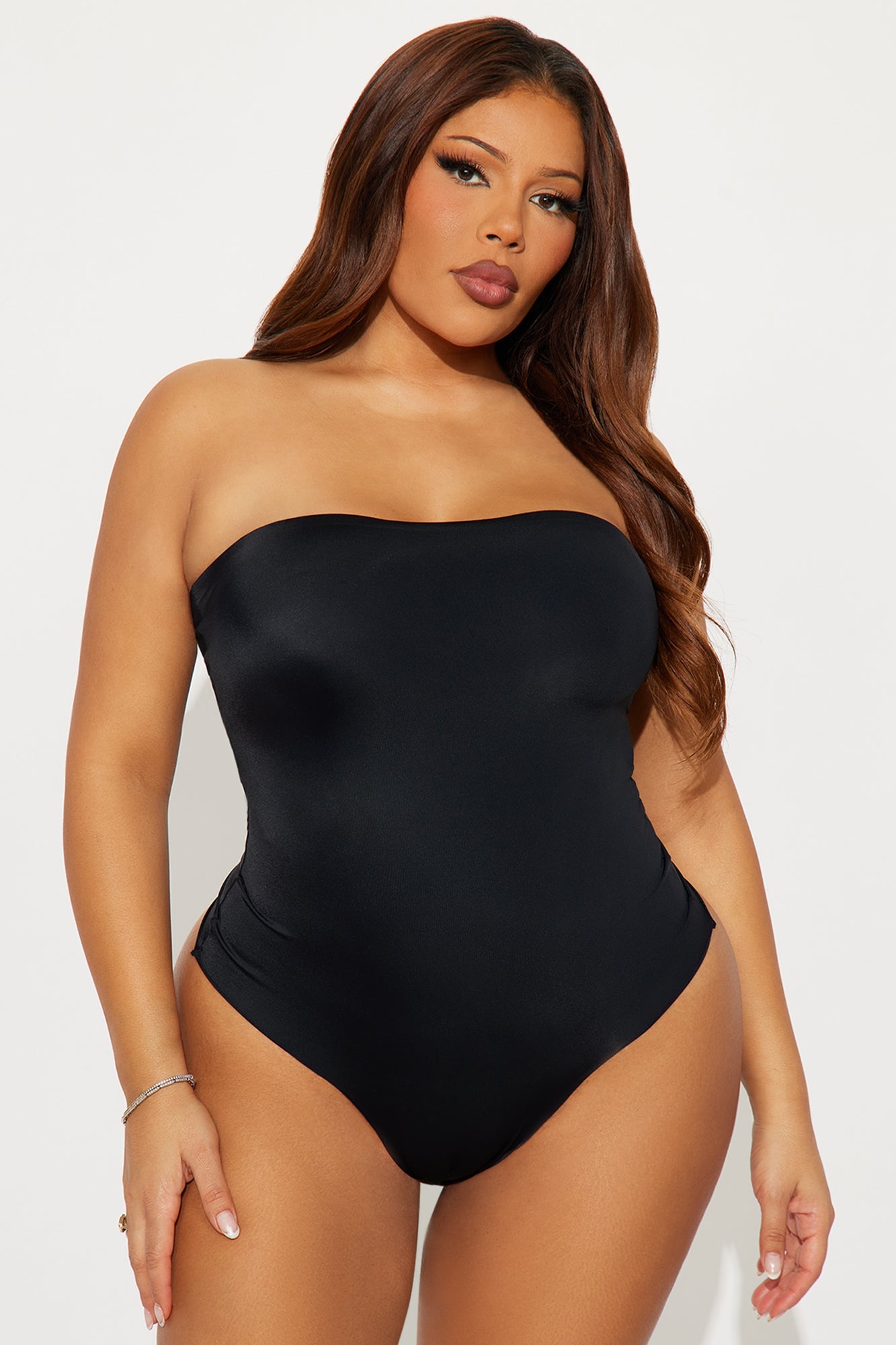 Feeling My Curves Shapewear Strapless Bodysuit - Black