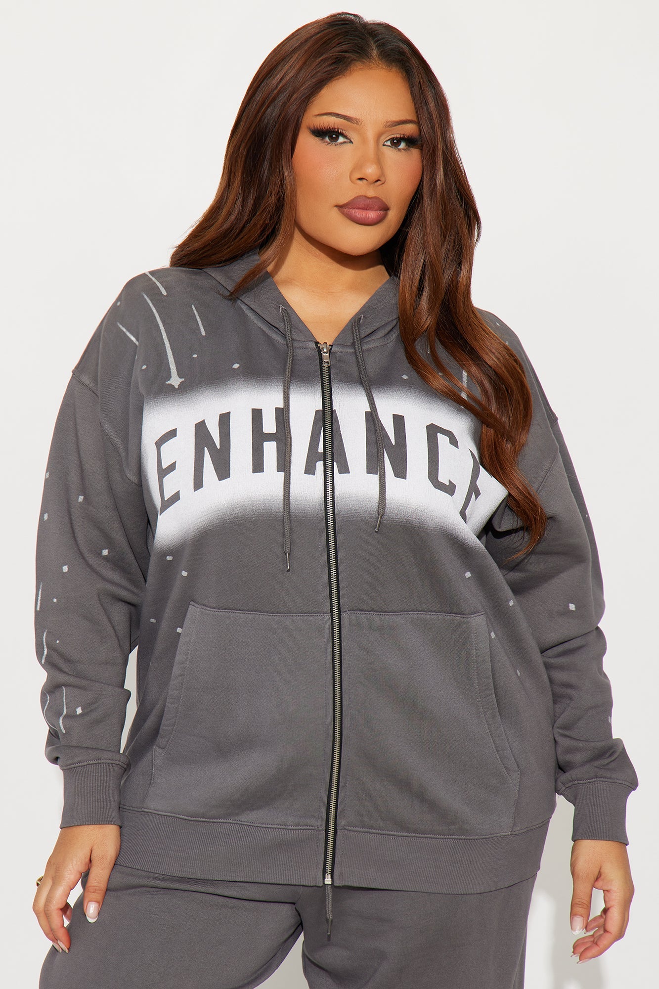 Enhance Vibe Washed Fleece Pant Set - Black