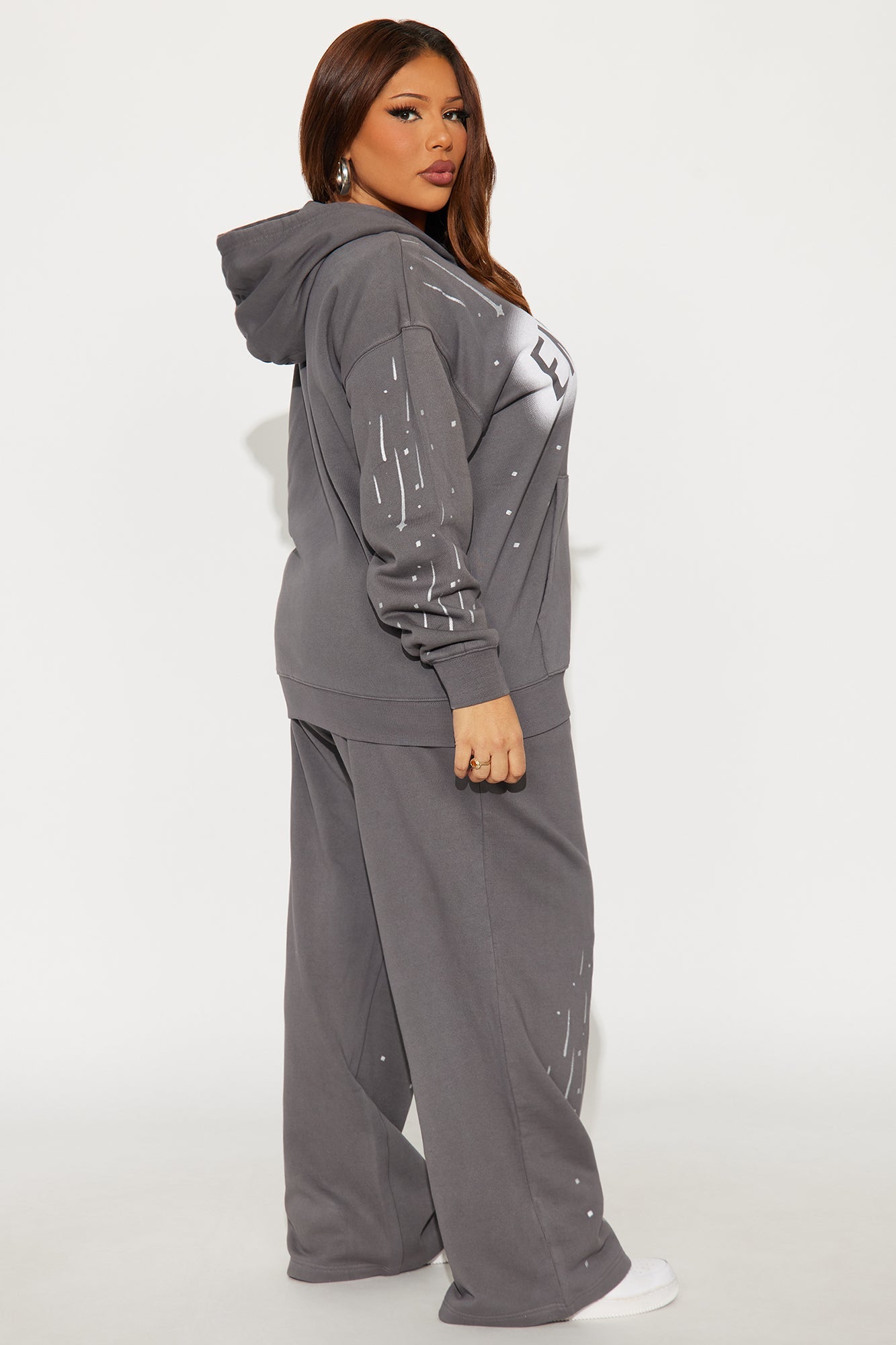 Enhance Vibe Washed Fleece Pant Set - Black