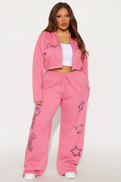 Star Design Studio Fleece Pant Set - Pink
