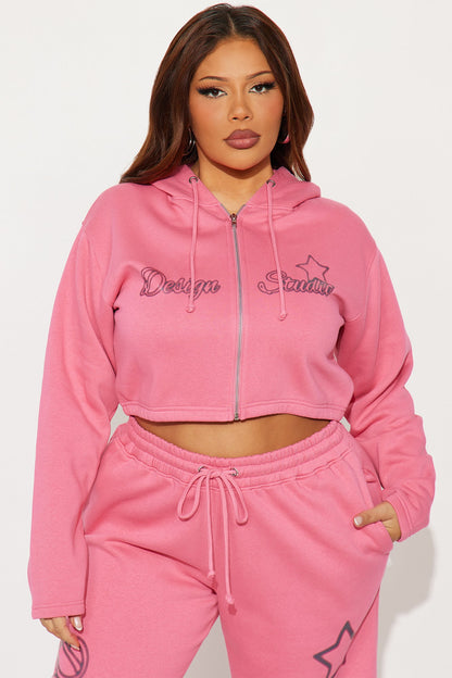 Star Design Studio Fleece Pant Set - Pink