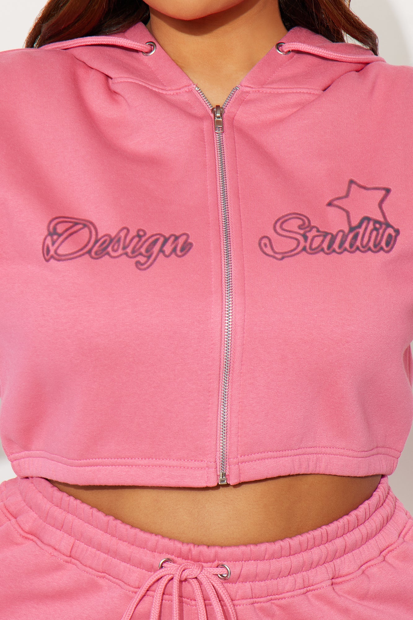 Star Design Studio Fleece Pant Set - Pink
