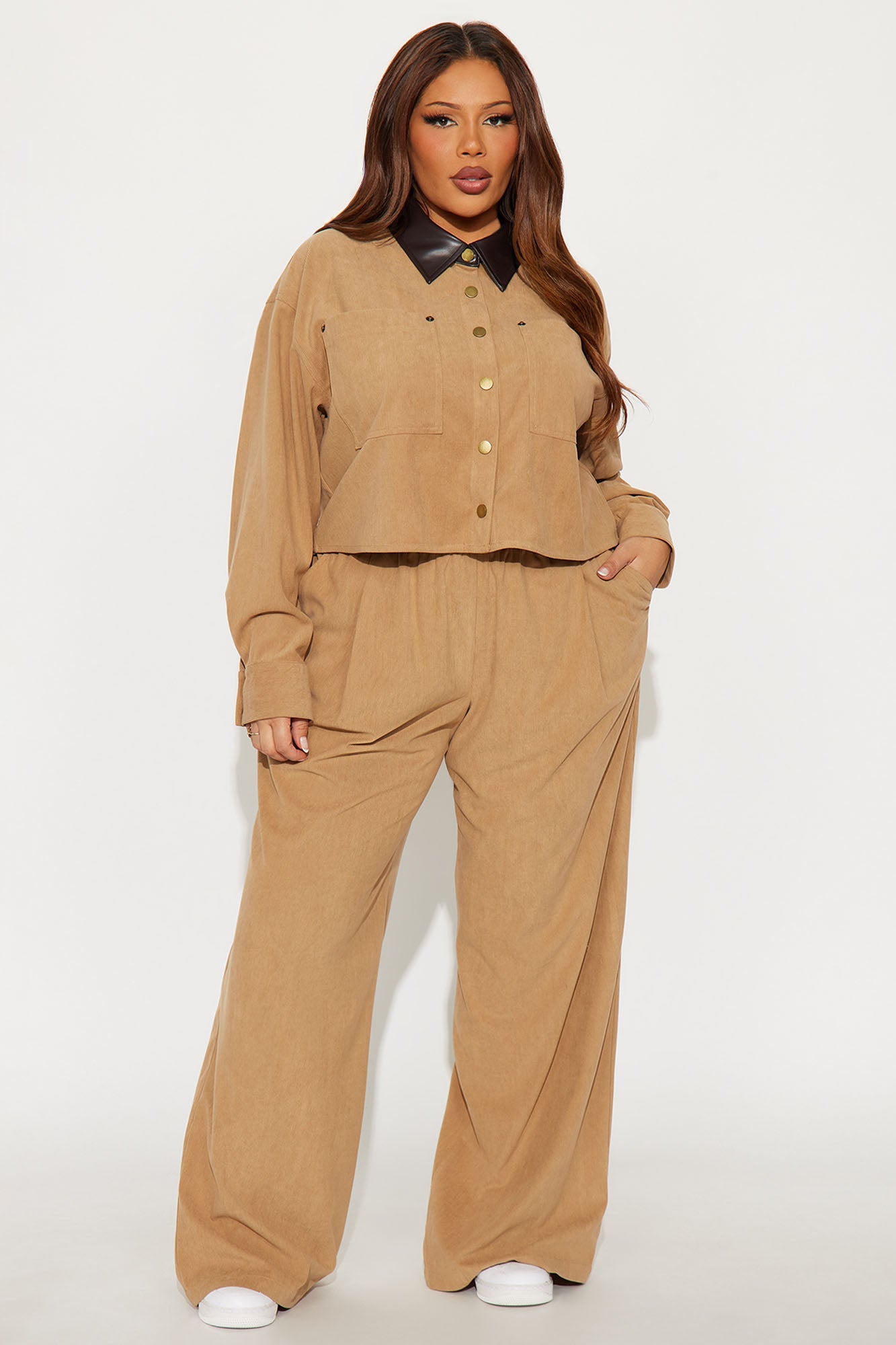 Taylor Corduroy Pant Set - Khaki