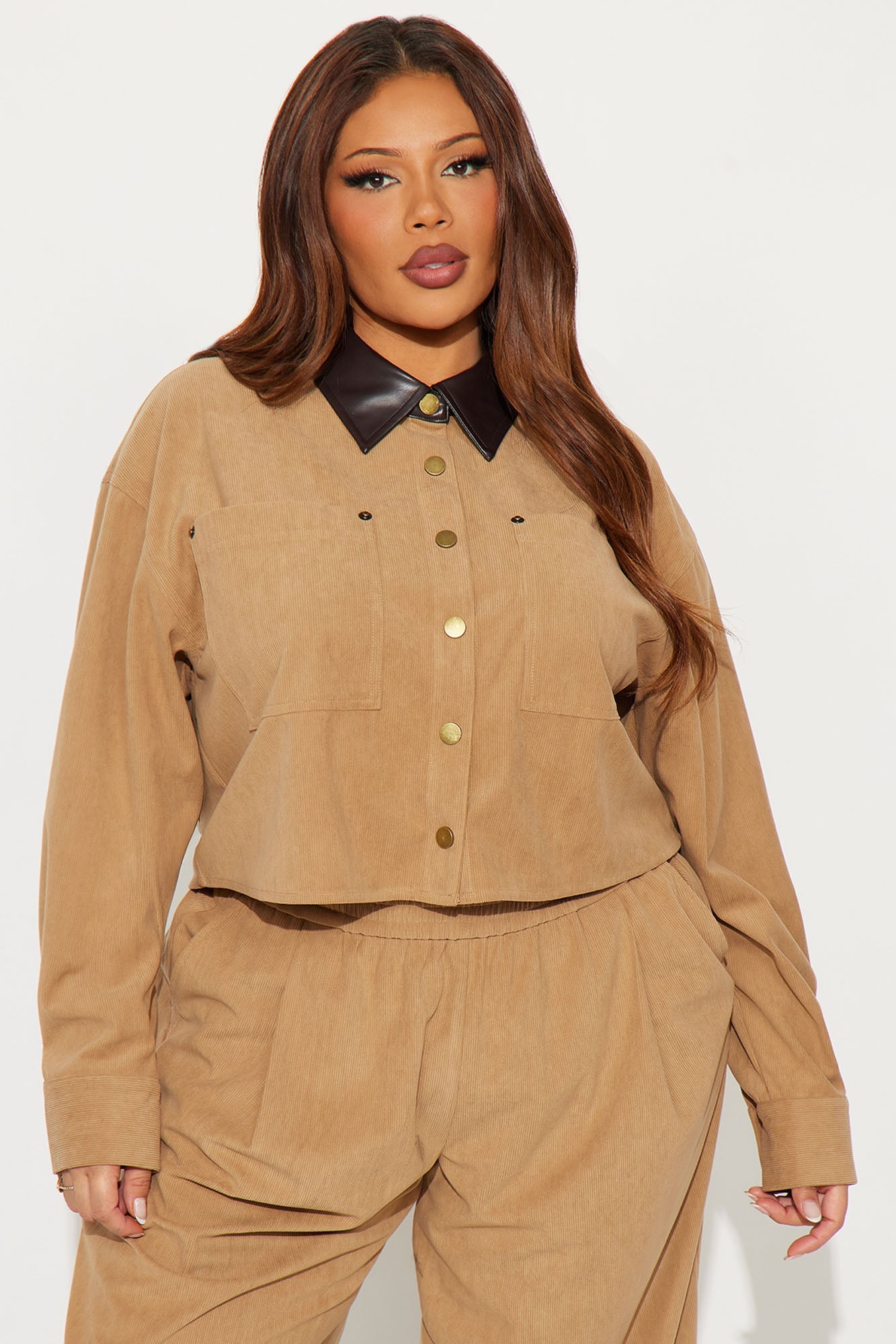 Taylor Corduroy Pant Set - Khaki
