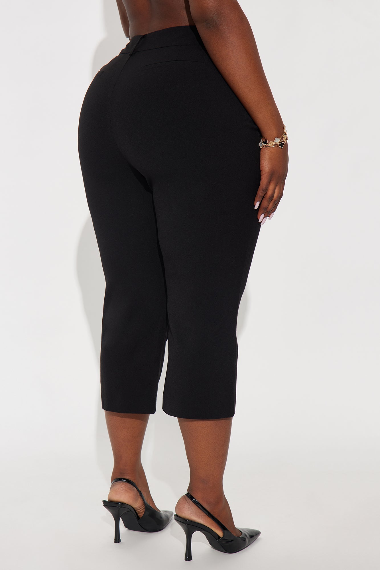 Tasha Dressy High Rise Capri - Black
