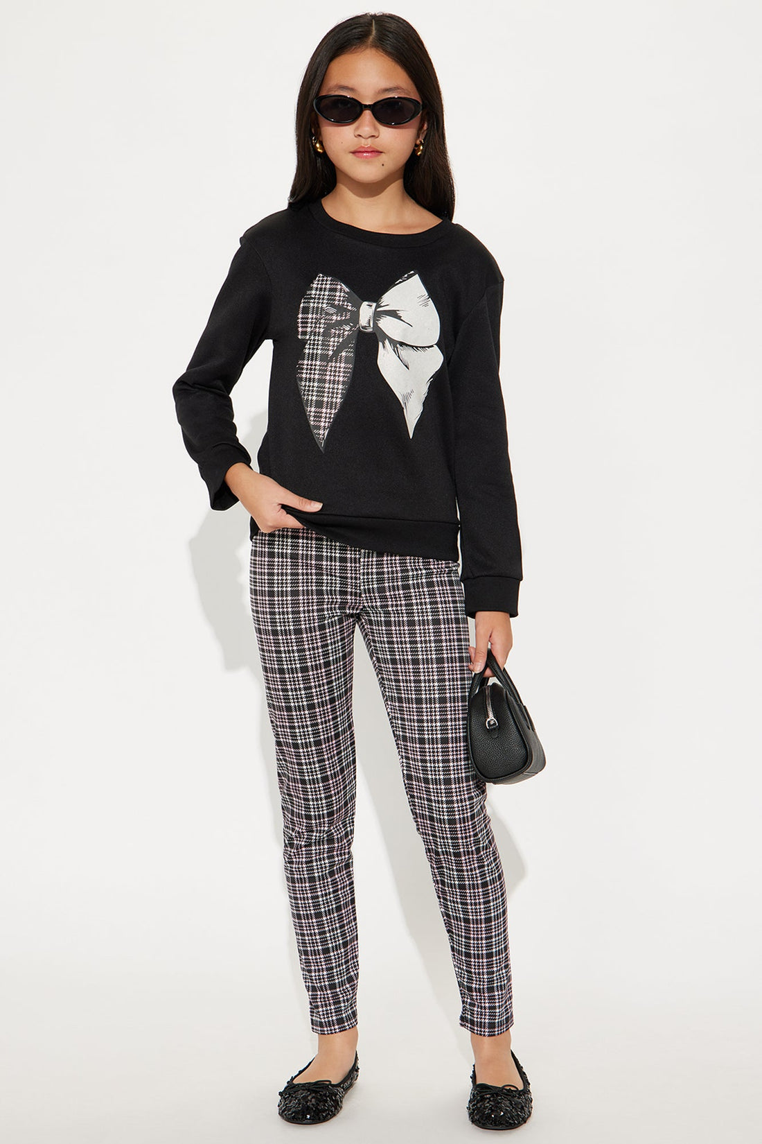 Mini Bows For Days Legging Set - Black/combo