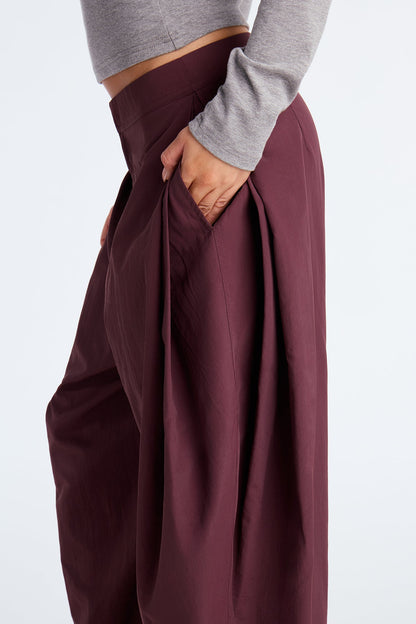 Nylon Windbreaker Pant - Chocolate