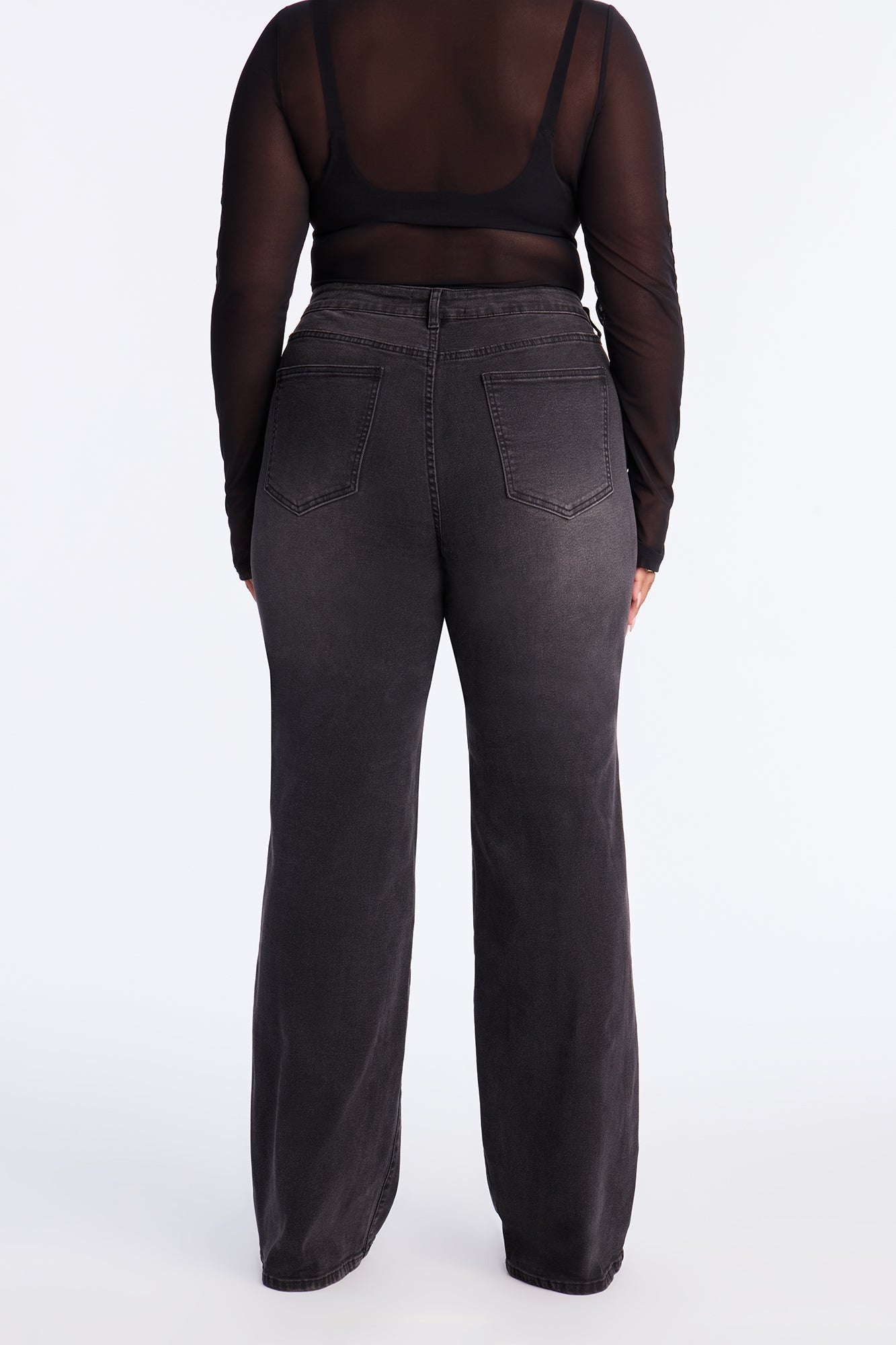 Tall Vita Low Waist Stretch Baggy Jeans - Black Wash