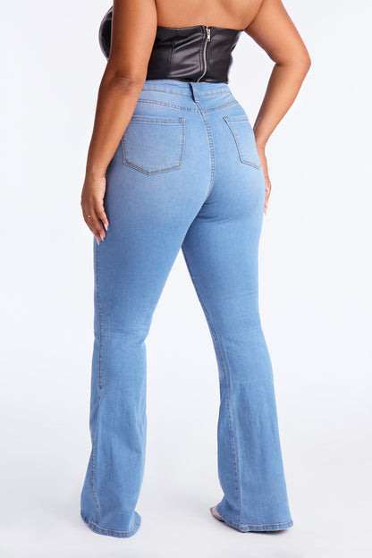 Tall Deep In My Soul Flare Jeans - Light Wash
