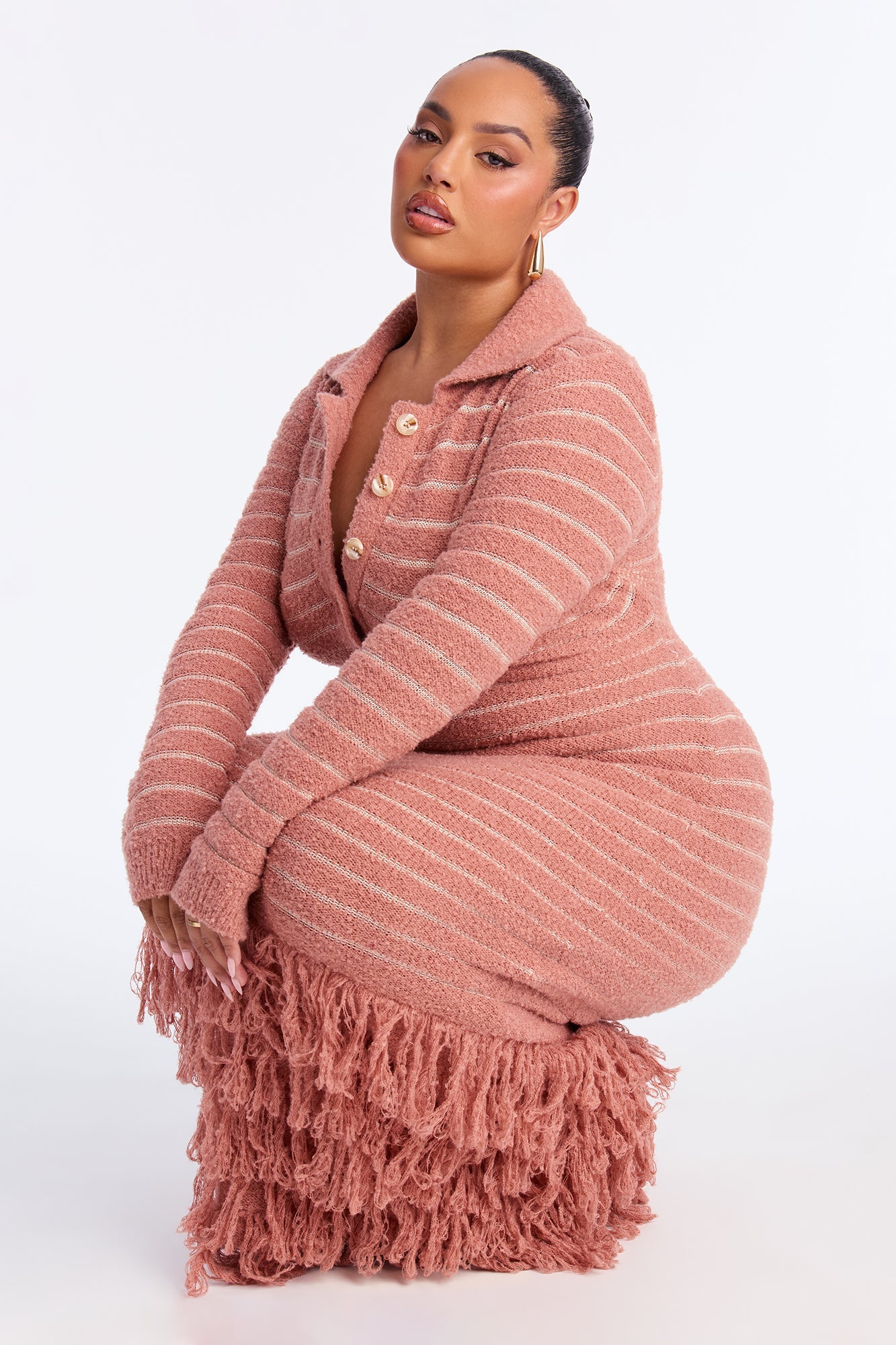 Not Too Much Sweater Maxi Dress - Camel