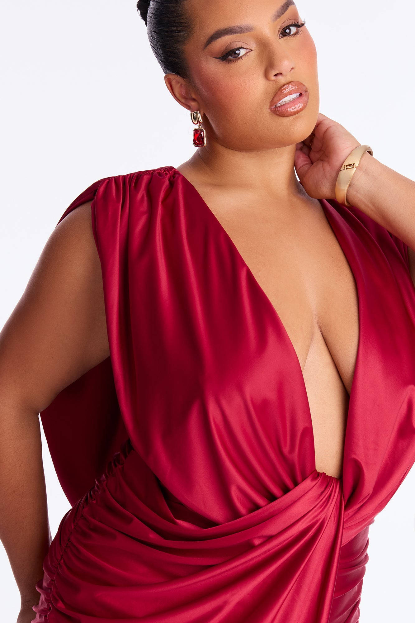 Honest Soul Satin Maxi Gown - Wine