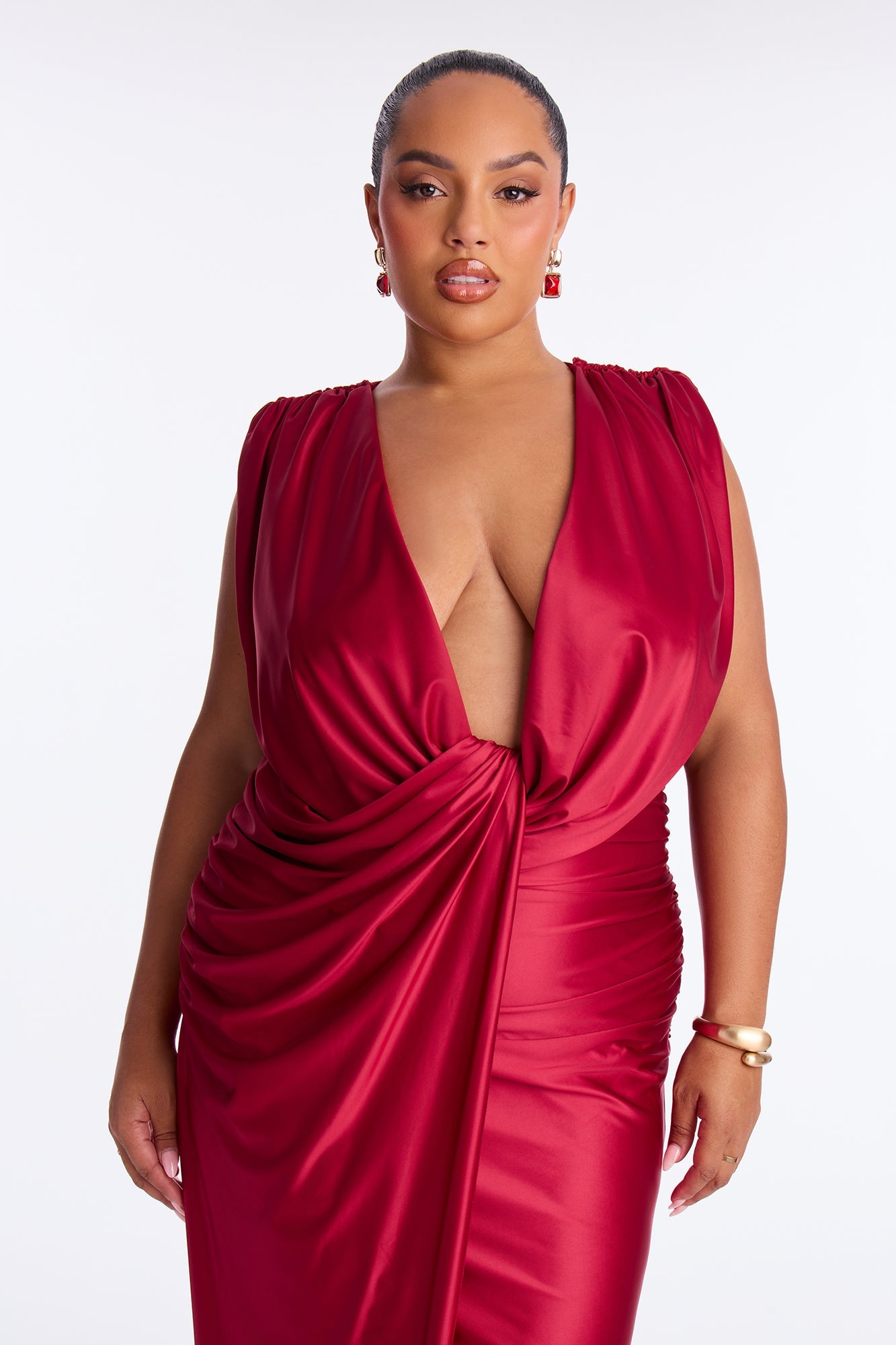 Honest Soul Satin Maxi Gown - Wine