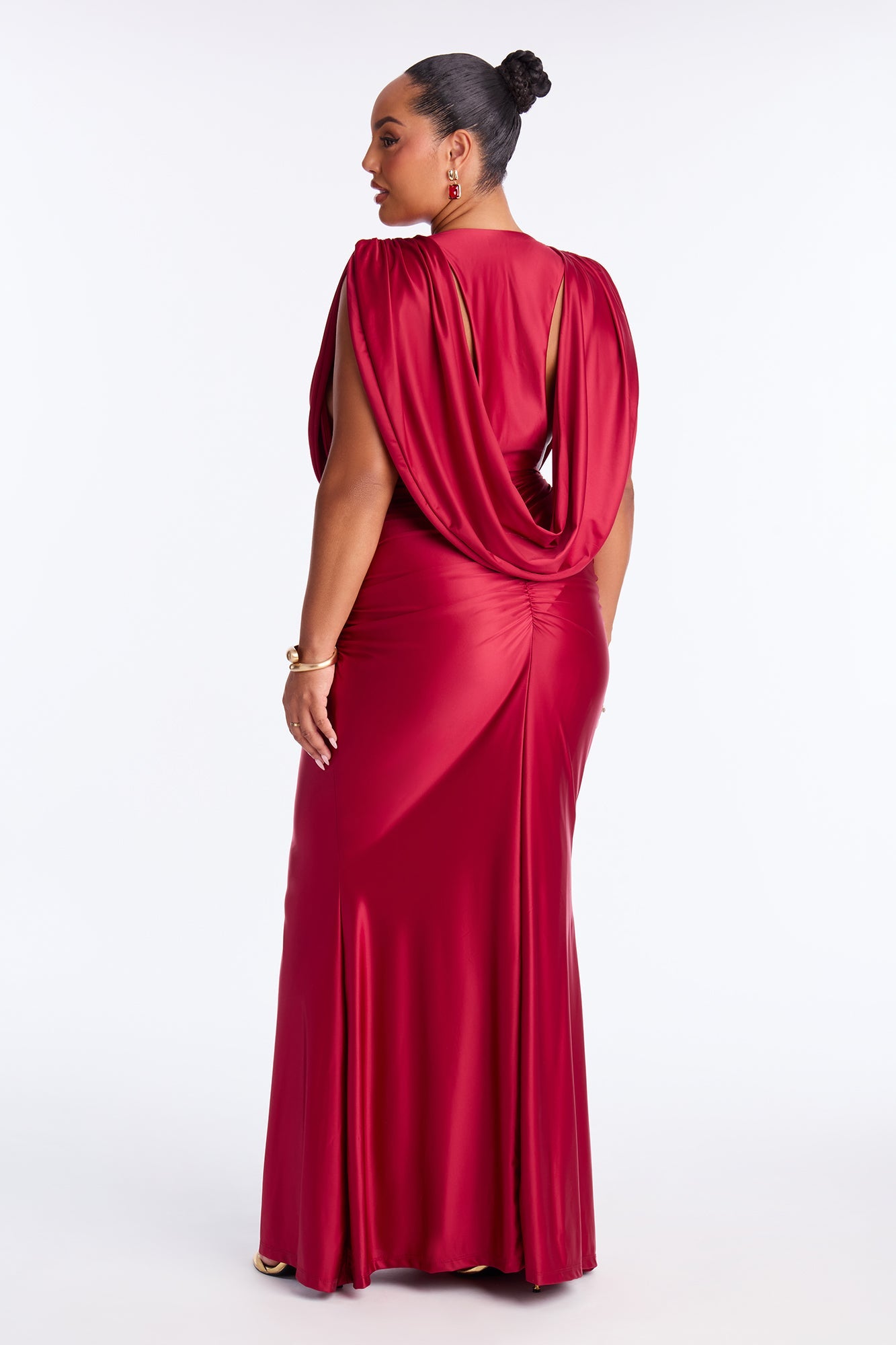 Honest Soul Satin Maxi Gown - Wine