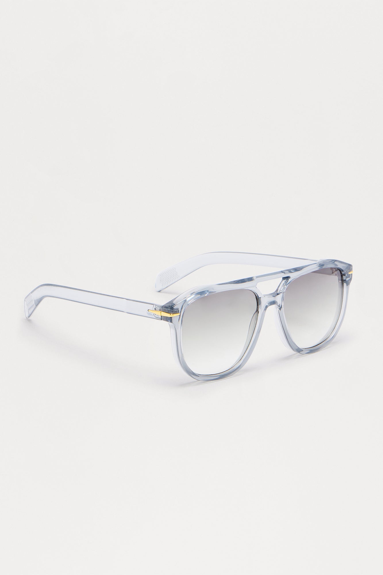 Surreal Colored Lens Aviator Sunglasses - Grey