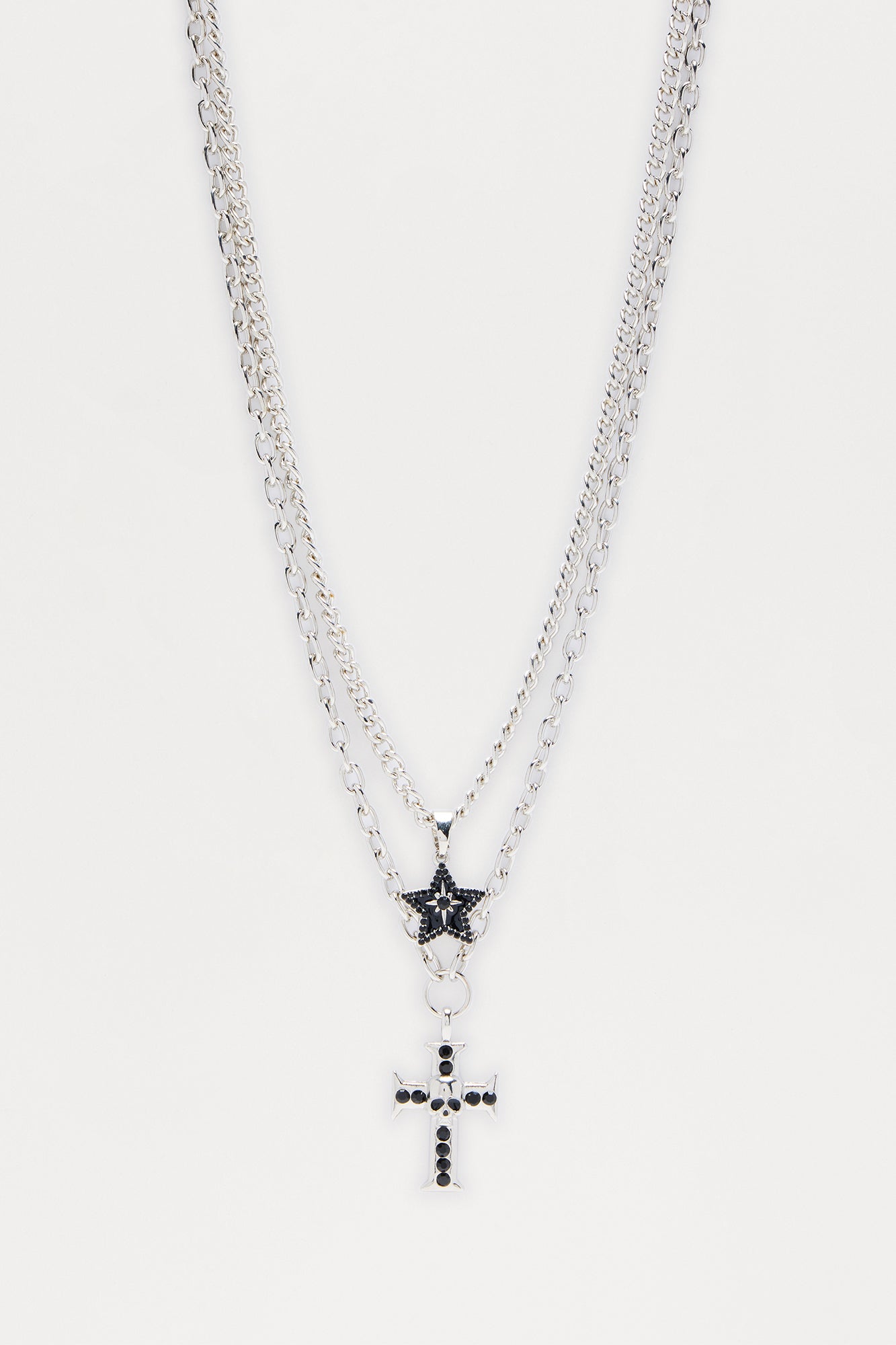 Bones And All Pendant Necklace Set - Silver
