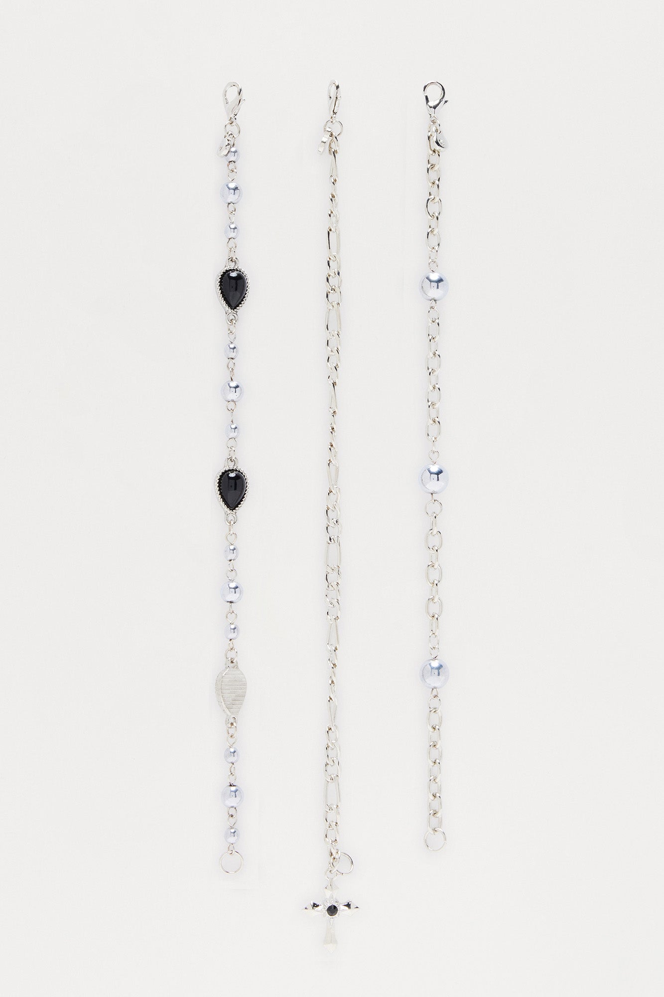 Believe In Yourself Pendant Bracelet Set - Silver