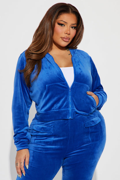 My Favorite Velour Pant Set - Blue