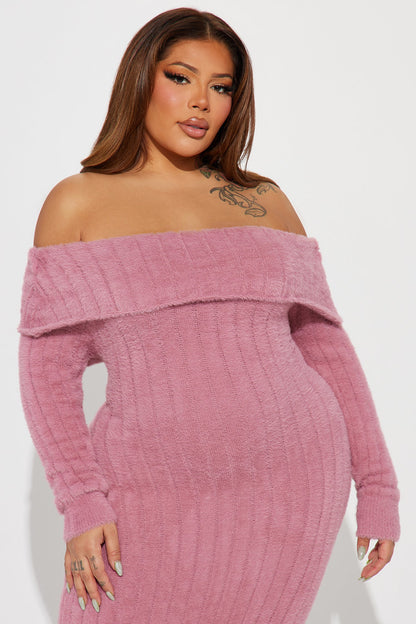 Cara Sweater Maxi Dress - Mauve