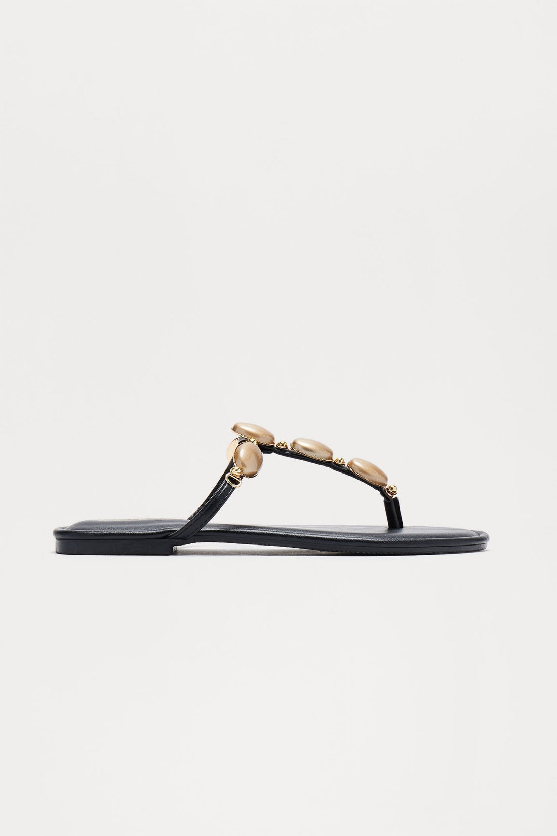 Fiji Beaded Sandals - Black