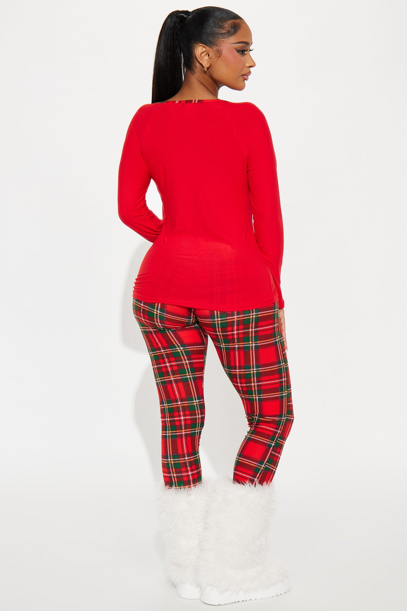 I Like His Bulbs PJ Pant Set - Red/combo