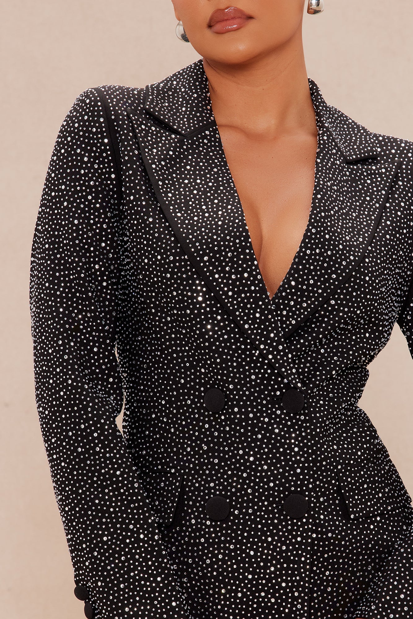 Evelyn Embellished Suit Set - Black