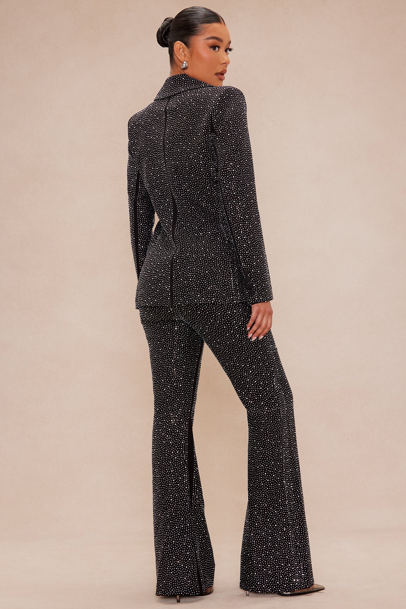 Evelyn Embellished Suit Set - Black
