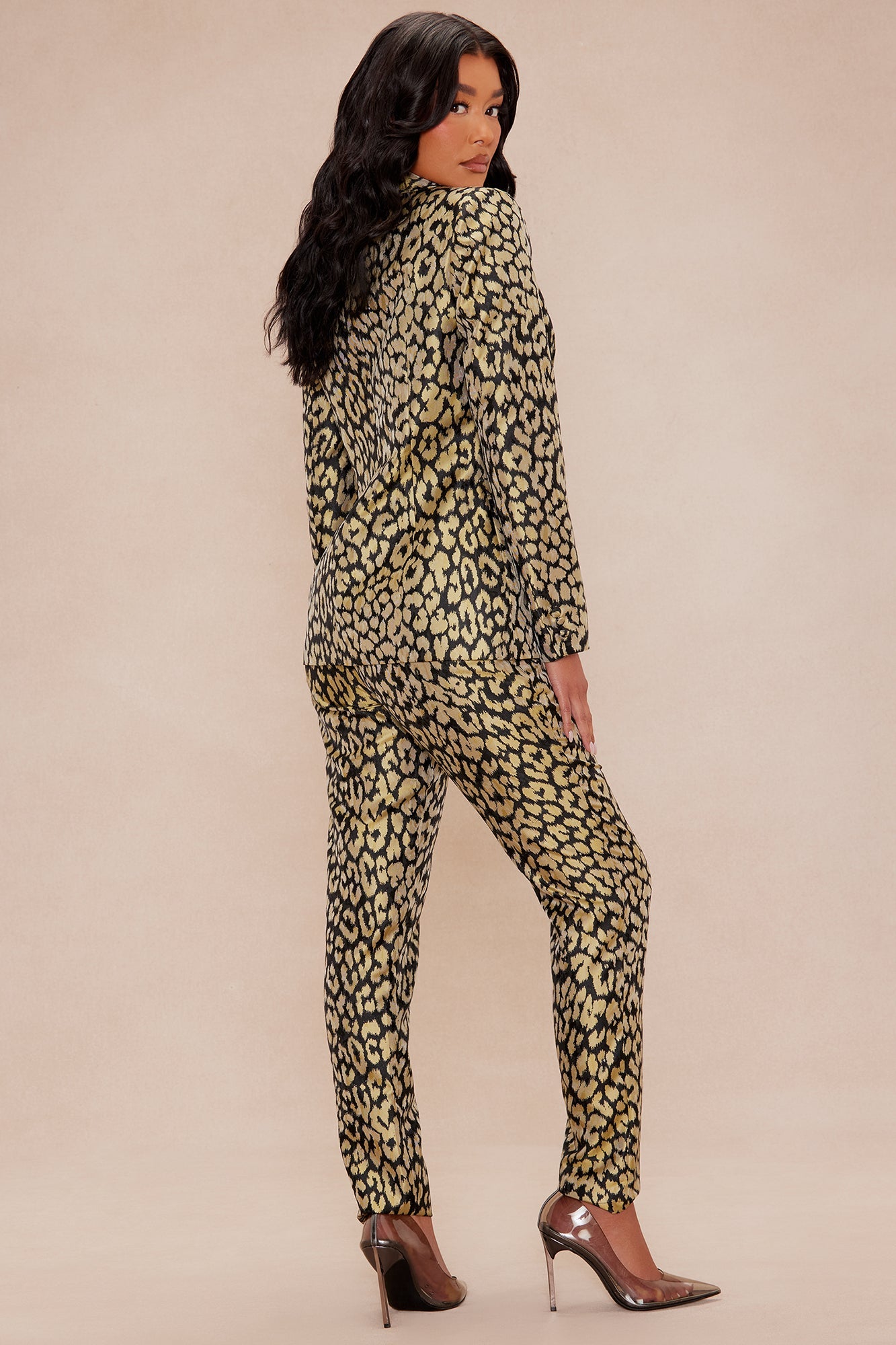 Stepping Out Leopard Suit Set - Chartreuse