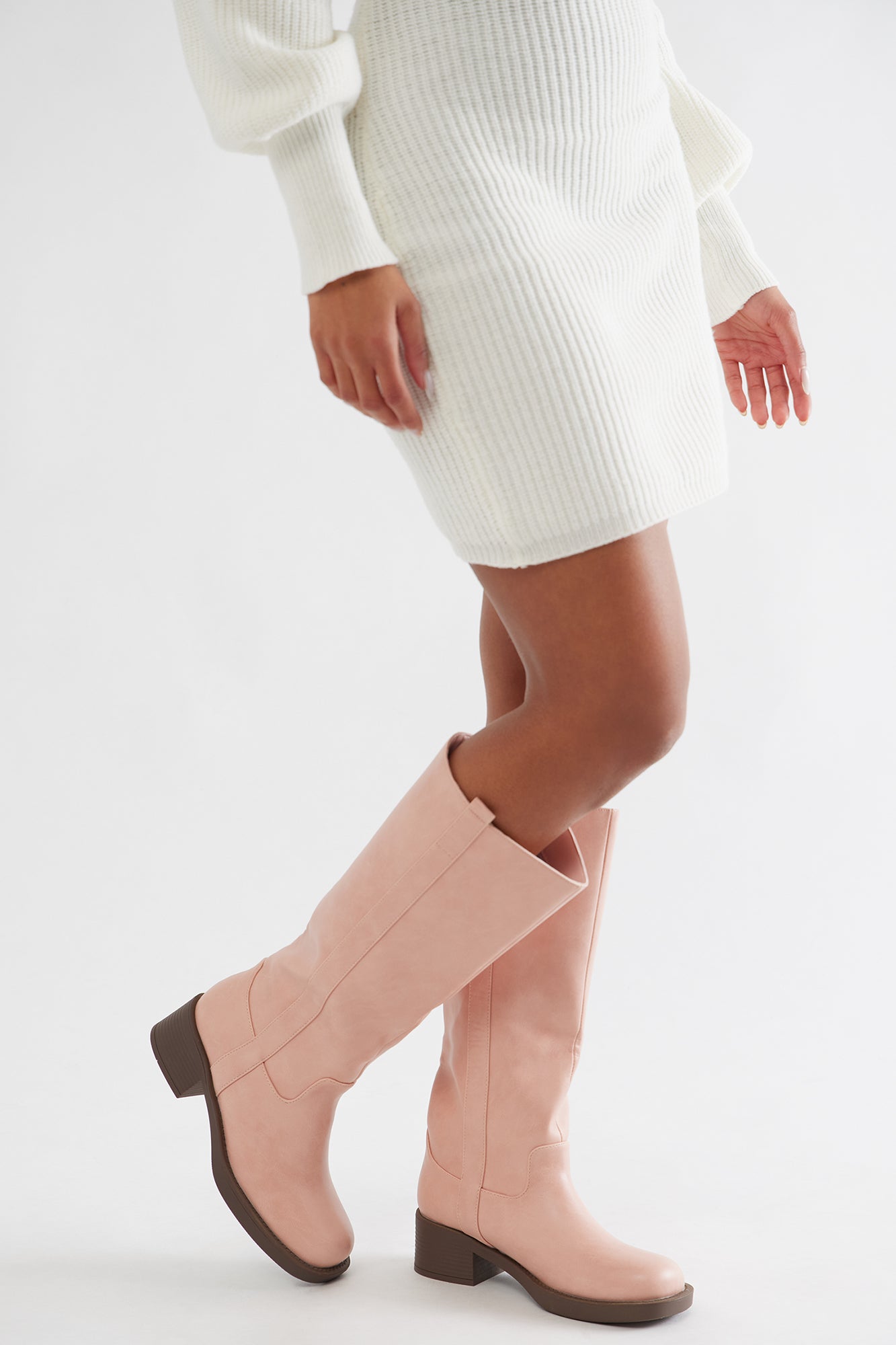 Rhena Knee High Boots - Pink