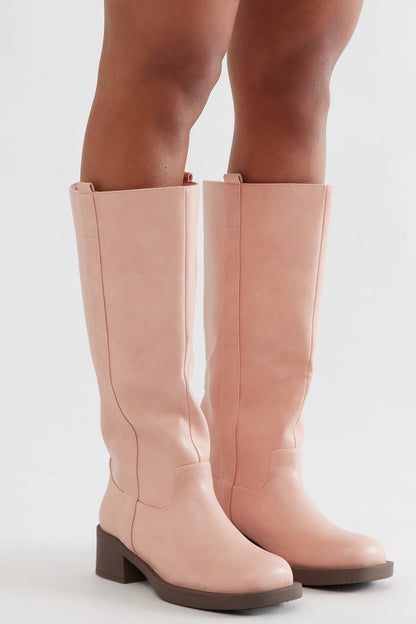 Rhena Knee High Boots - Pink
