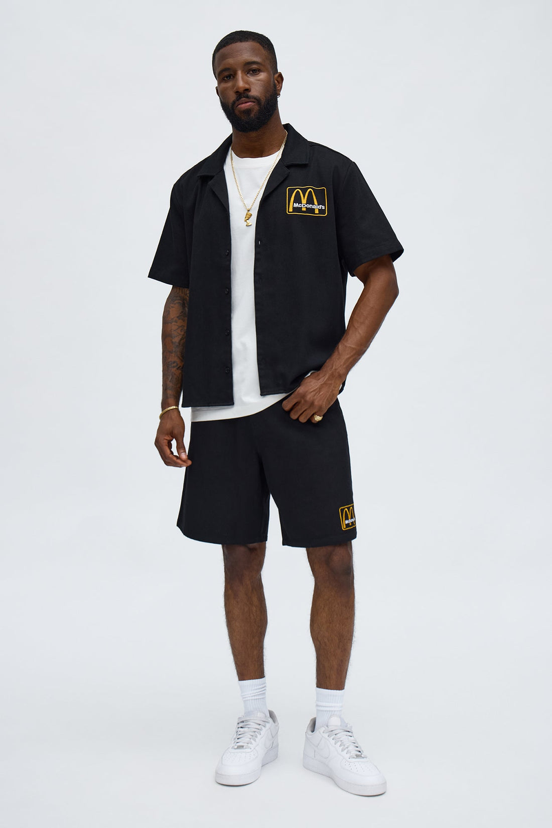 McDonalds Relaxed Denim Shorts - Black
