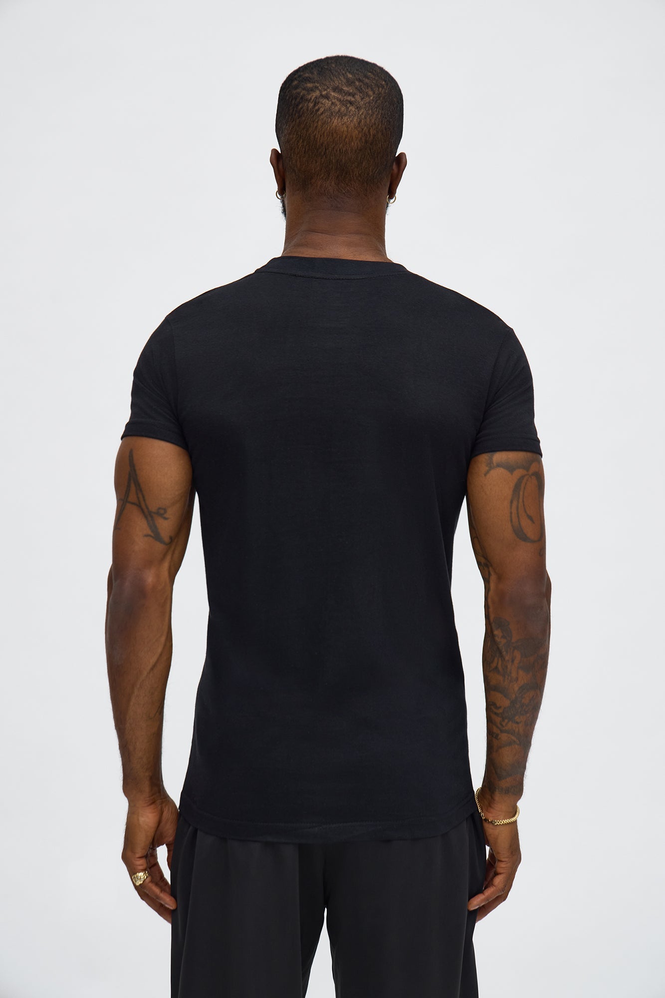 Muscle Fit Crew Tee - Black