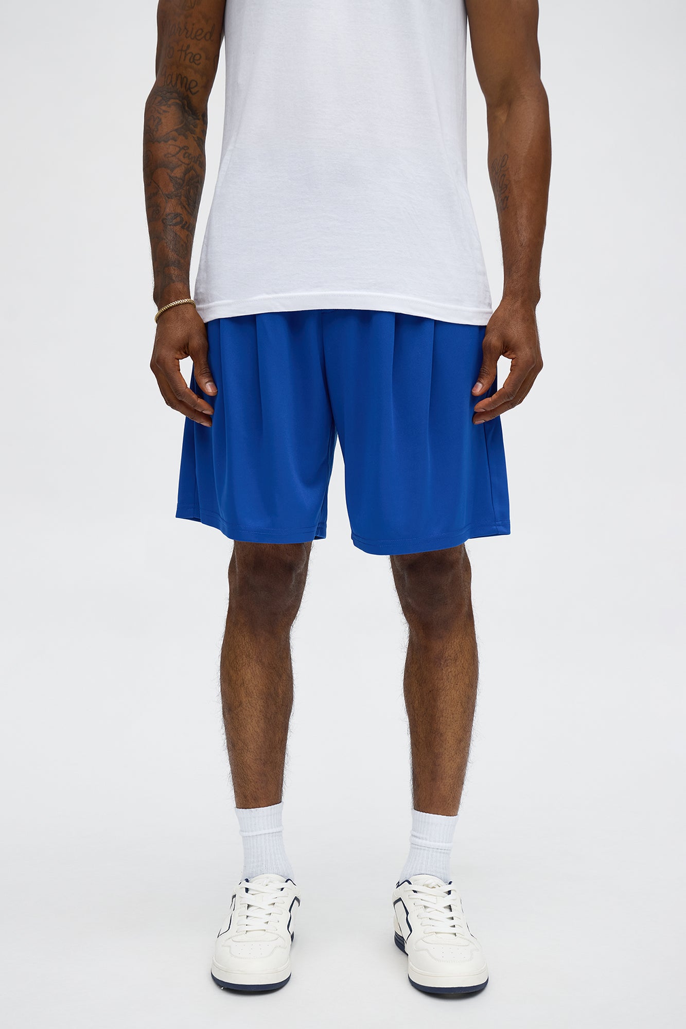 Easy Flow Pleated Short - Blue