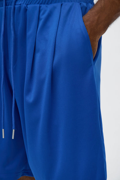 Easy Flow Pleated Short - Blue