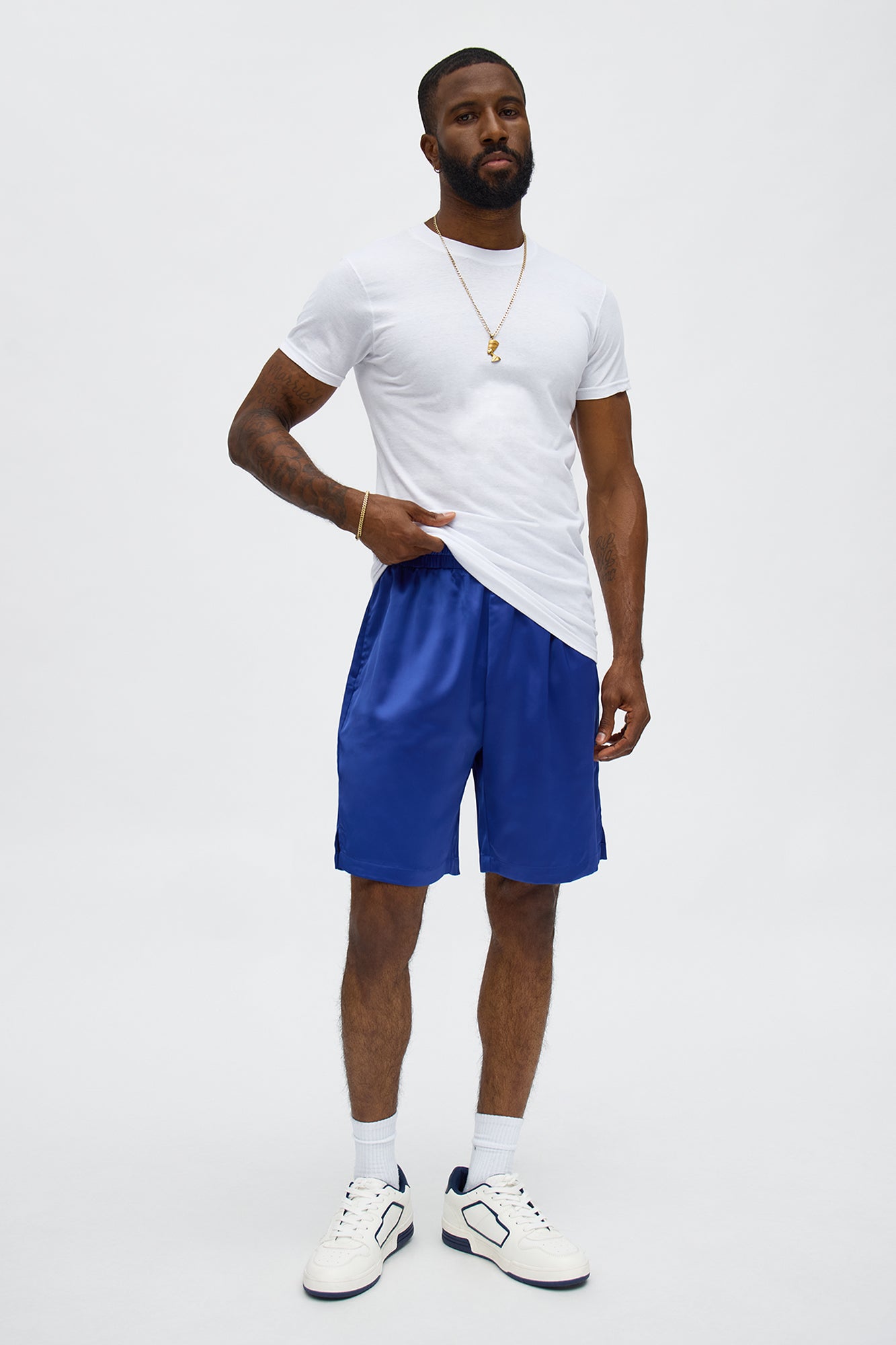 Muscle Fit Crew Tee - White