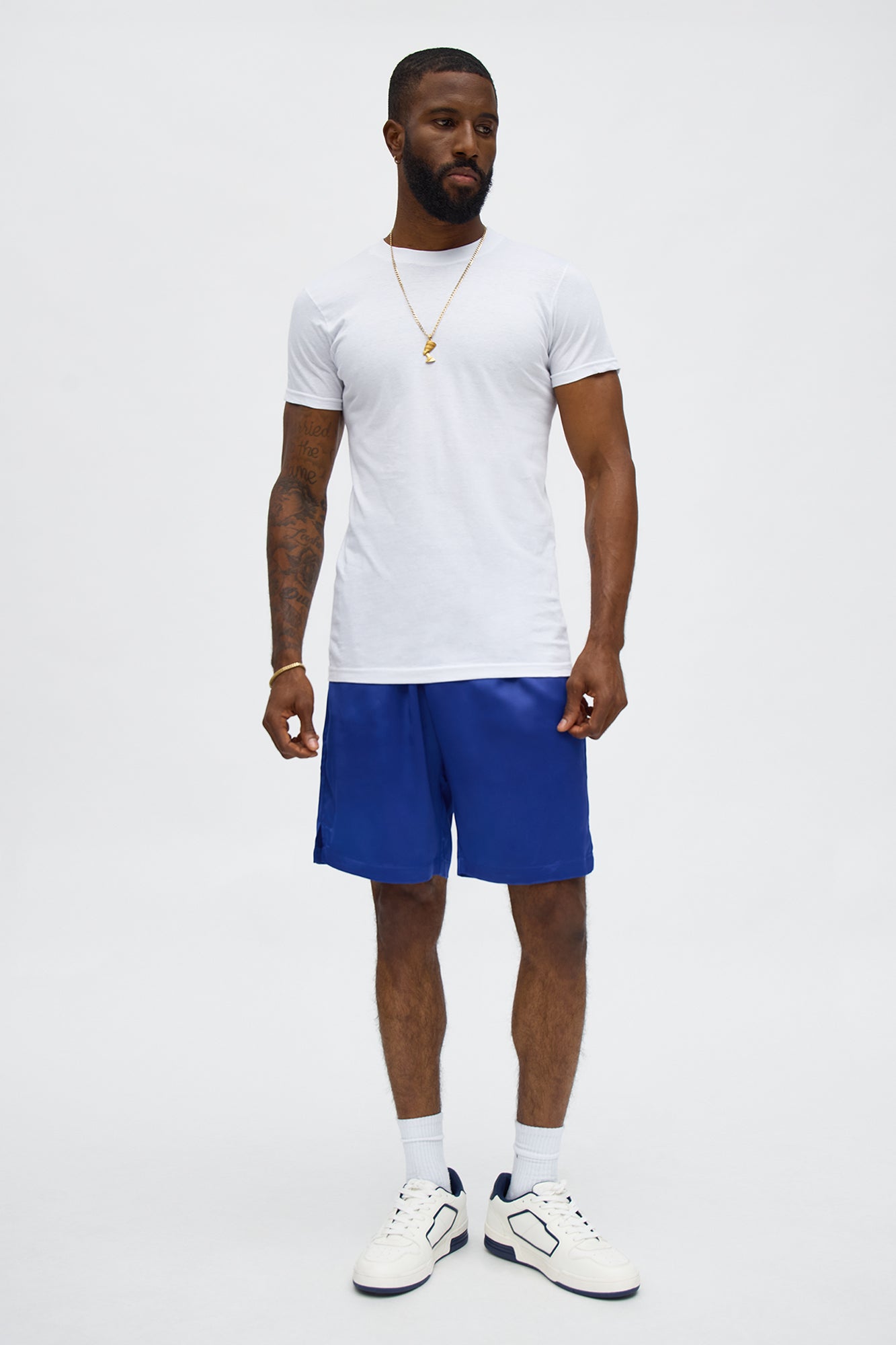 Muscle Fit Crew Tee - White
