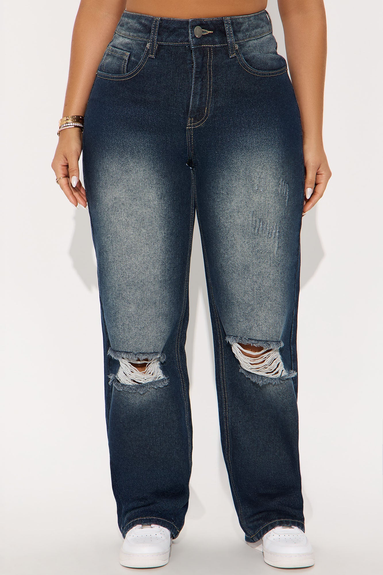 Endless Wonder Straight Leg Jeans - Dark Wash