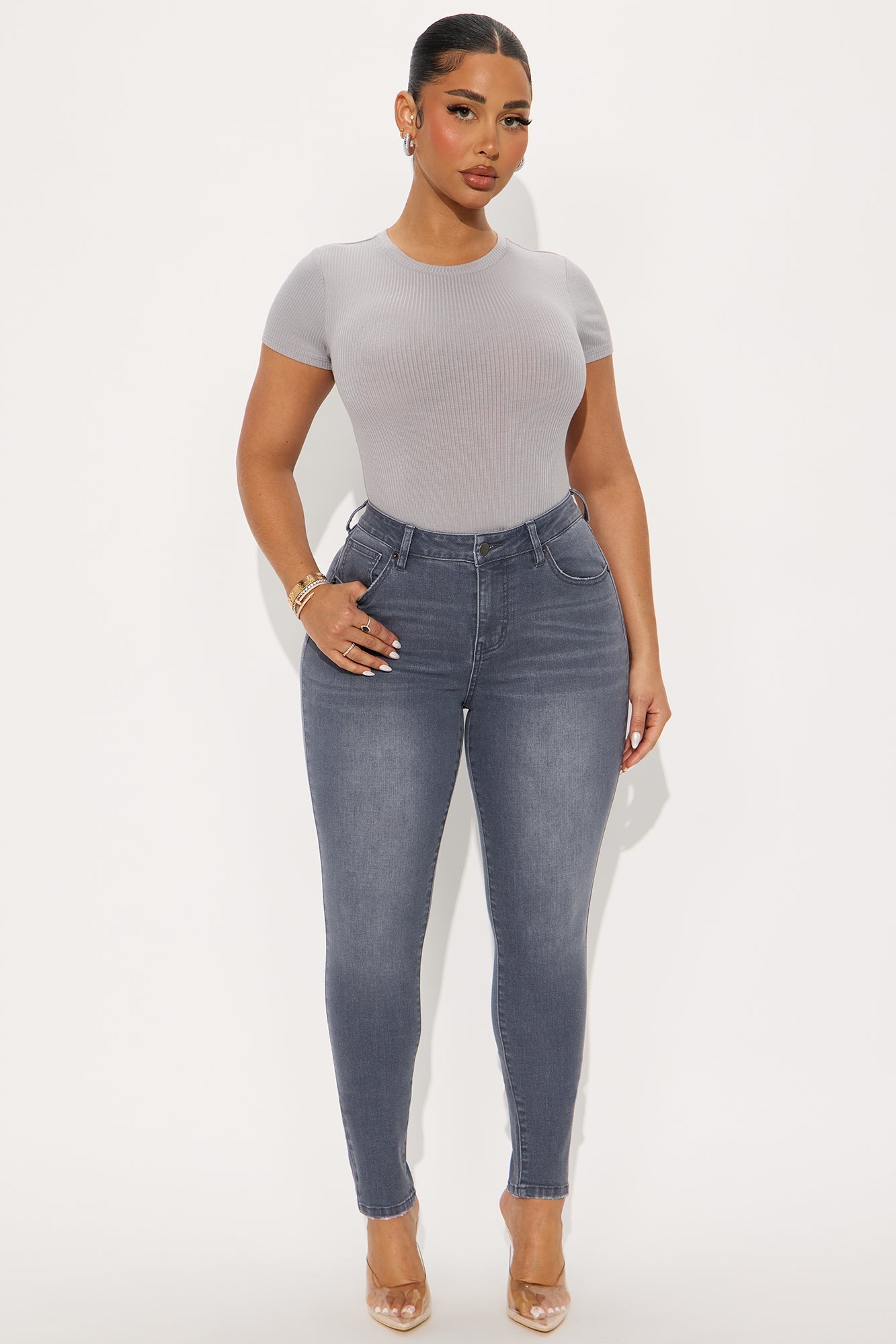 Highly Motivated Skinny Jeans - Grey