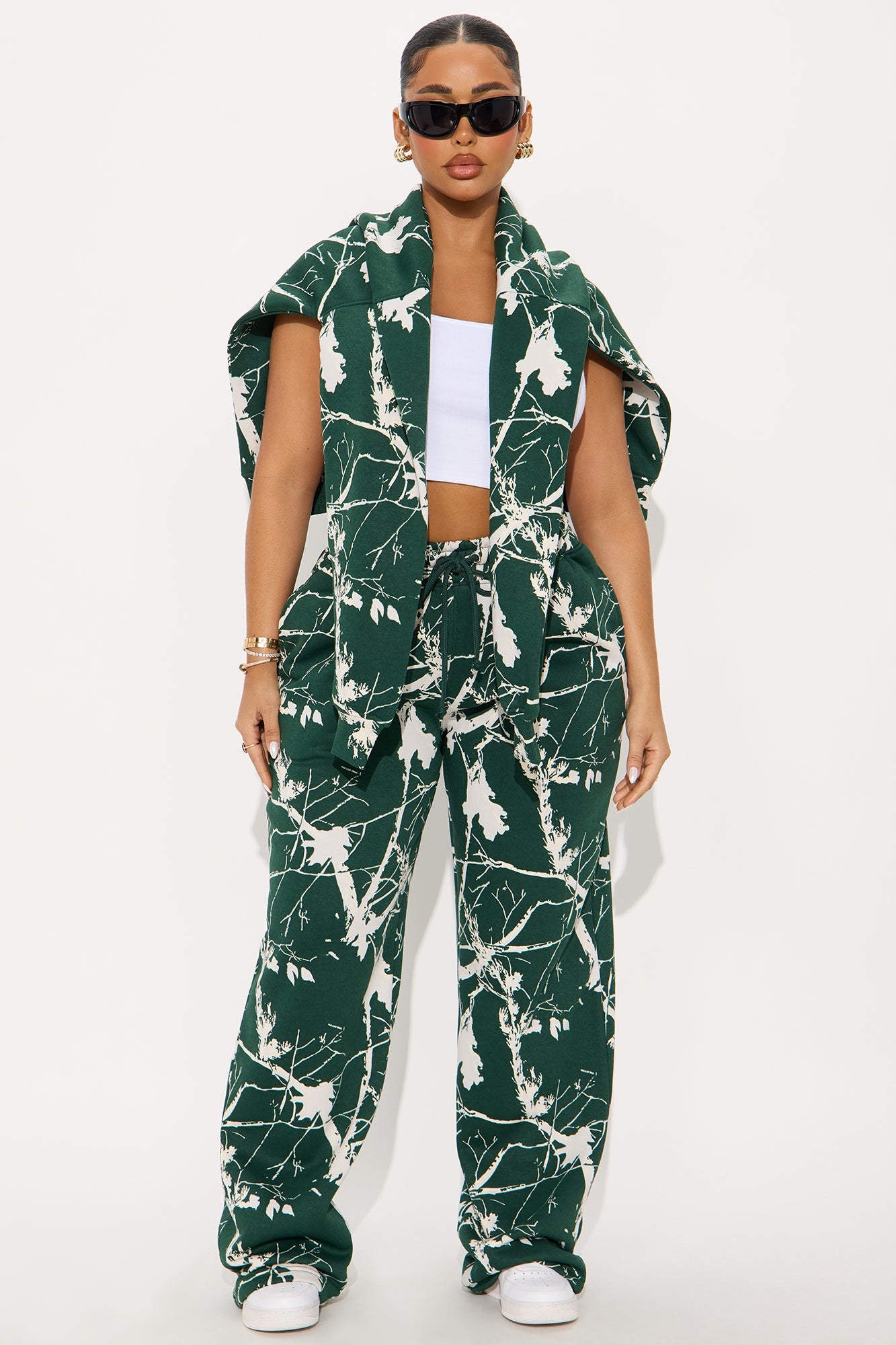 Kendall Washed Fleece Lounge Pant - Hunter