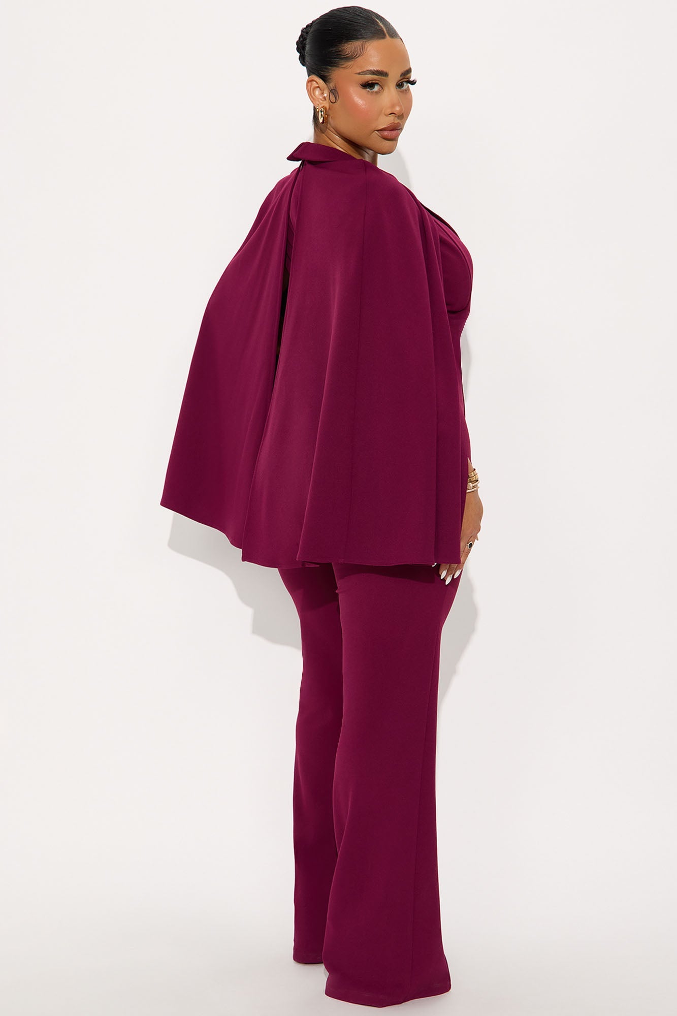 High Standards Draped Jumpsuit - Wine