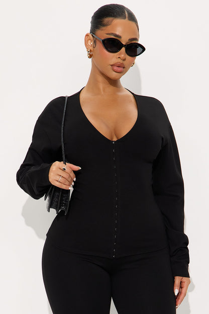 Step It Up Ponte Capri Set - Black