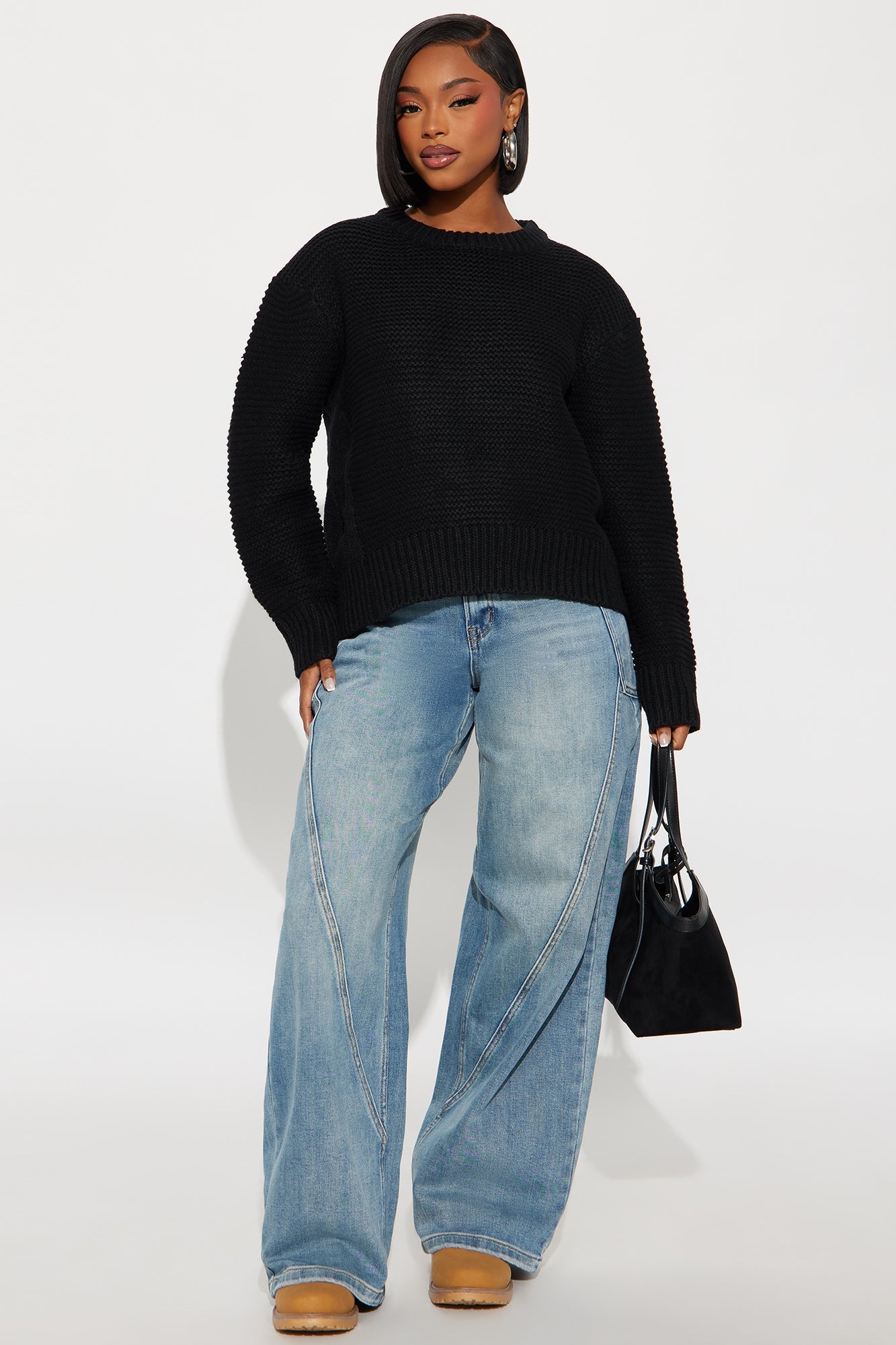 Good Feeling Pullover Sweater - Black