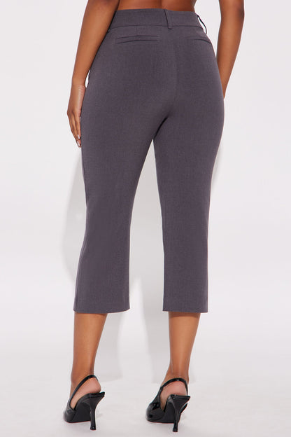 Tasha Dressy High Rise Capri - Charcoal