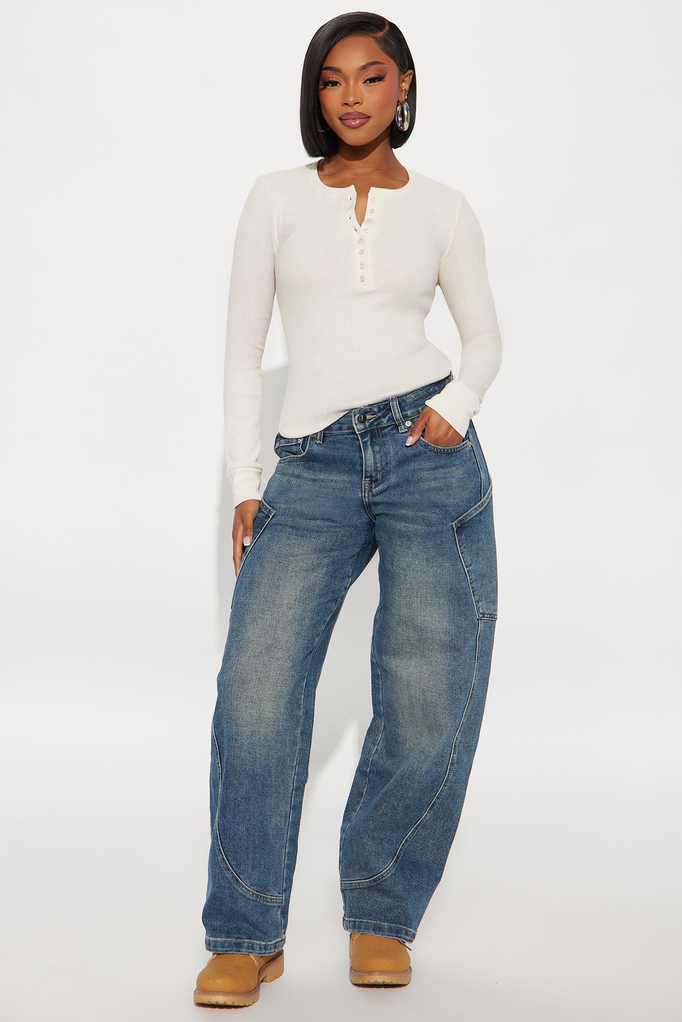 Prescott Loose Denim Jeans - Dark Wash